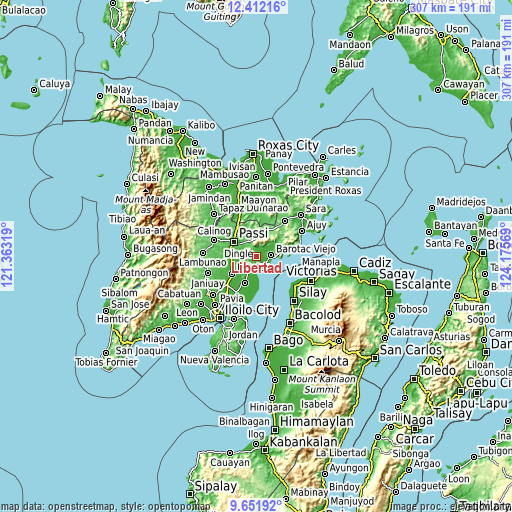 Topographic map of Libertad