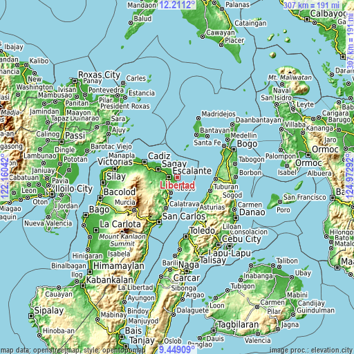 Topographic map of Libertad