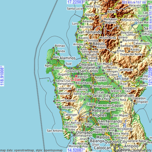 Topographic map of Libas