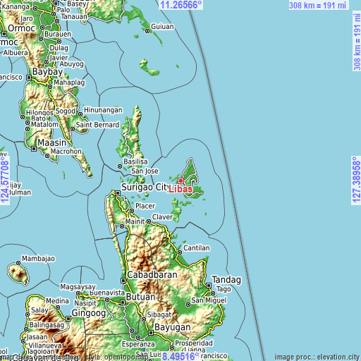 Topographic map of Libas