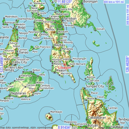 Topographic map of Libagon