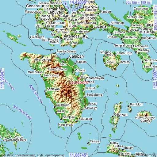 Topographic map of Leuteboro