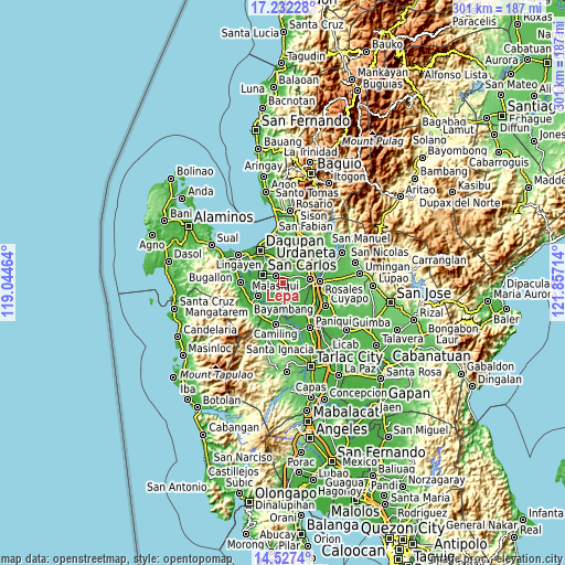 Topographic map of Lepa