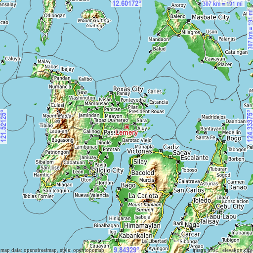 Topographic map of Lemery