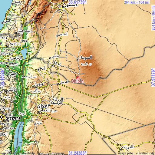 Topographic map of Dhībīn