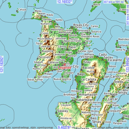 Topographic map of Leganes