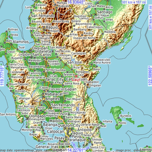 Topographic map of Laur