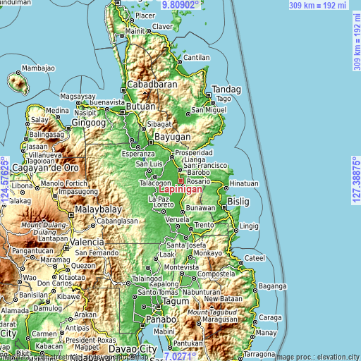 Topographic map of Lapinigan