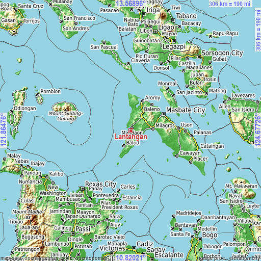 Topographic map of Lantangan