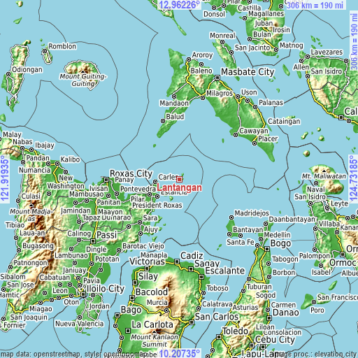 Topographic map of Lantangan