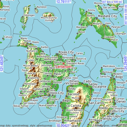 Topographic map of Lantangan