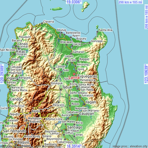 Topographic map of Lanna