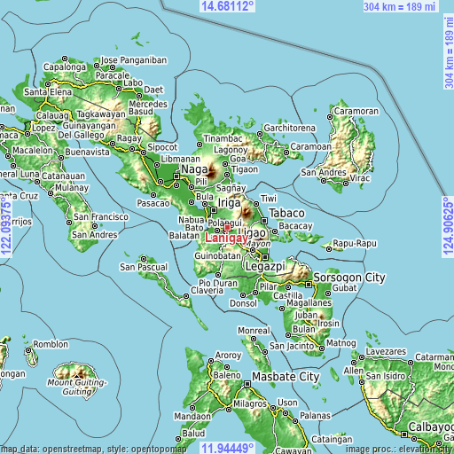 Topographic map of Lanigay