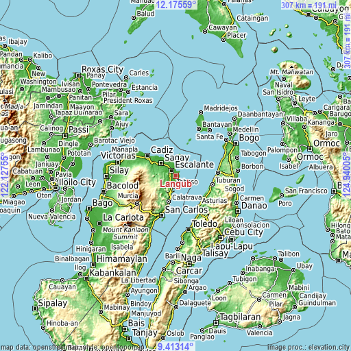 Topographic map of Lañgub