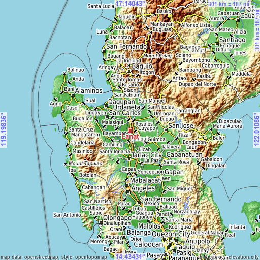 Topographic map of Lanat