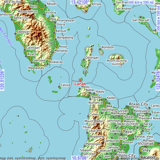 Topographic map of Lanas