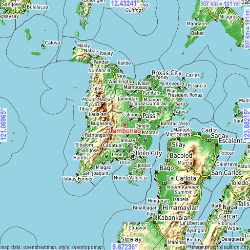 Topographic map of Lambunao