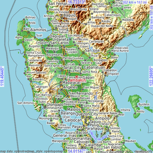 Topographic map of Lambakin