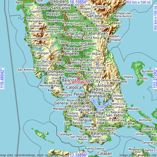 Topographic map of Lambakin