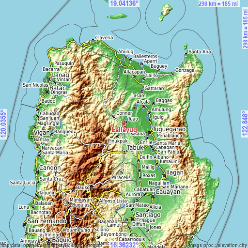 Topographic map of Lallayug