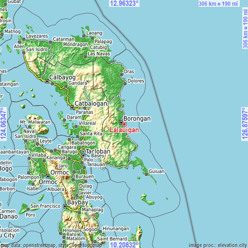 Topographic map of Lalauigan