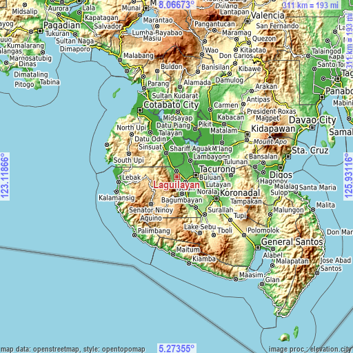 Topographic map of Laguilayan