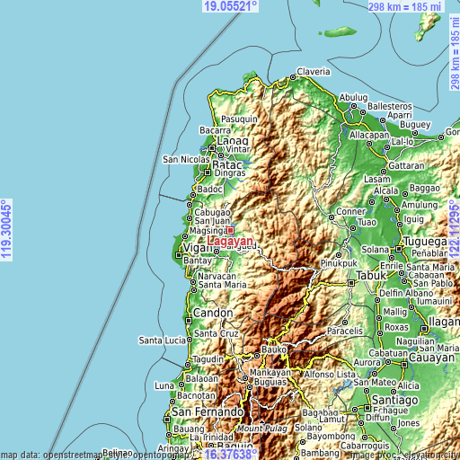 Topographic map of Lagayan