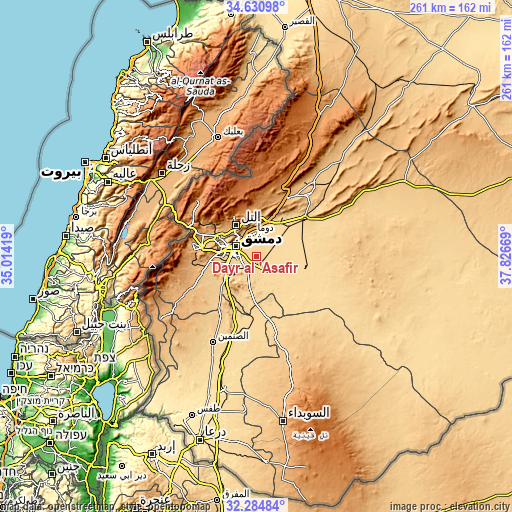 Topographic map of Dayr al ‘Aşāfīr