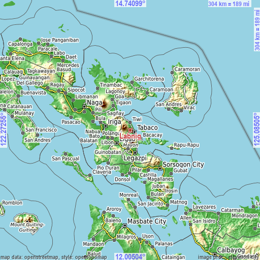 Topographic map of Labnig