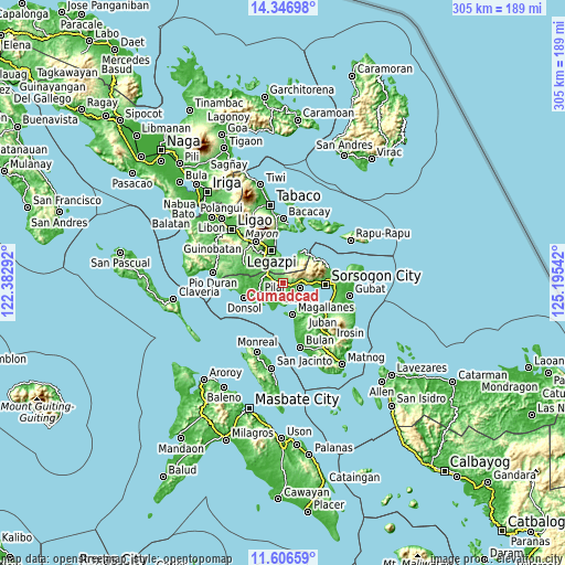 Topographic map of Cumadcad