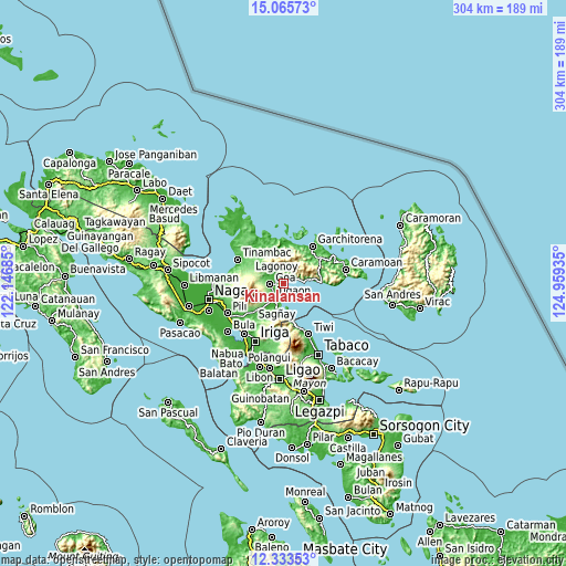 Topographic map of Kinalansan