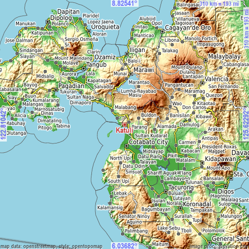 Topographic map of Katuli