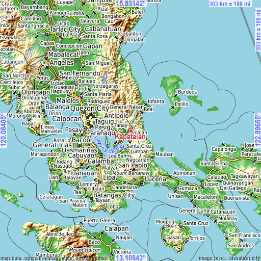 Topographic map of Kapatalan