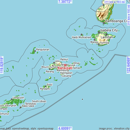 Topographic map of Kansipati