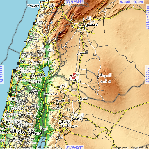 Topographic map of Dā‘il