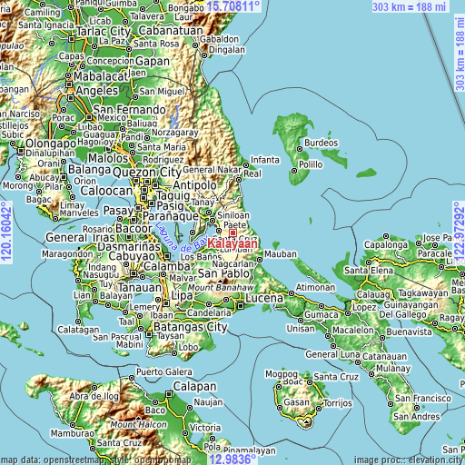 Topographic map of Kalayaan