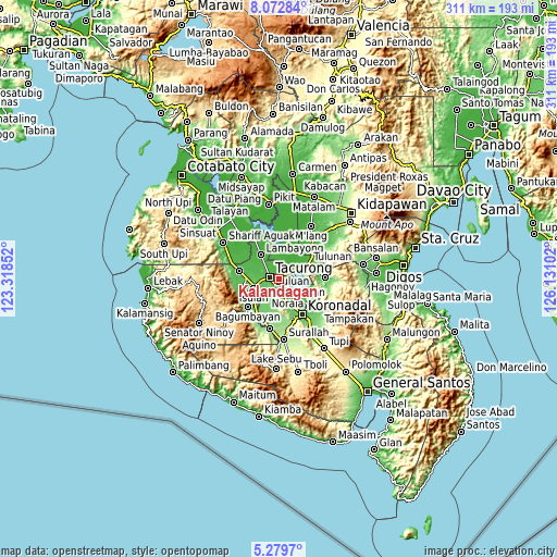 Topographic map of Kalandagan