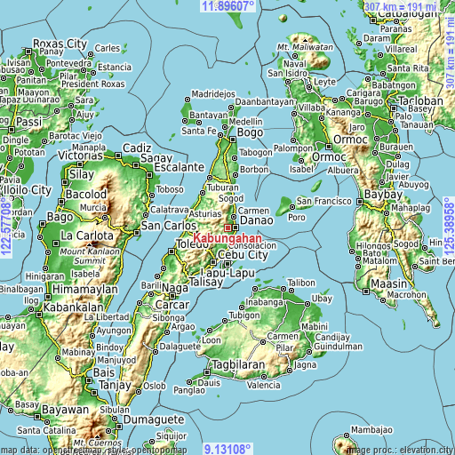 Topographic map of Kabungahan