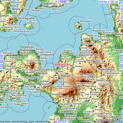 Topographic map of Kabalantian