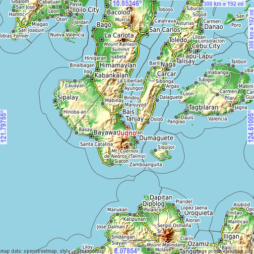 Topographic map of Jugno