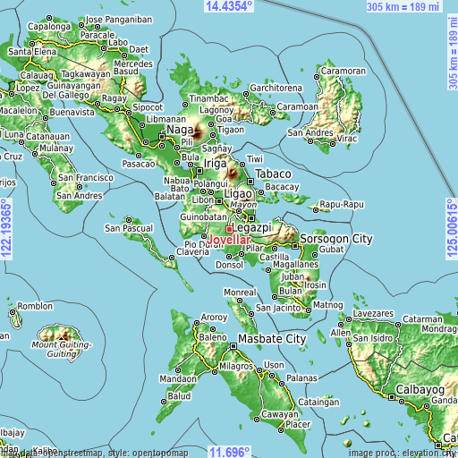 Topographic map of Jovellar