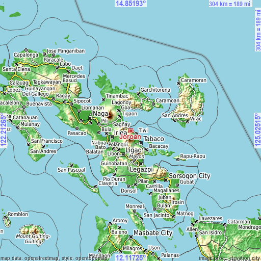 Topographic map of Joroan