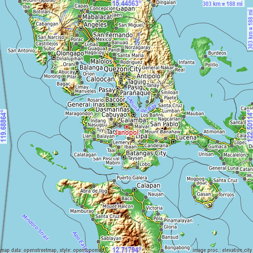 Topographic map of Janopol