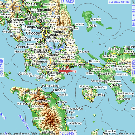 Topographic map of Janagdong