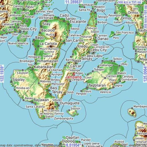 Topographic map of Jampang