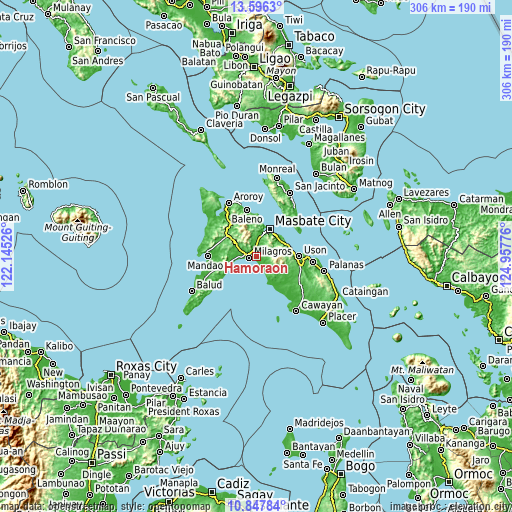 Topographic map of Hamoraon