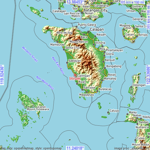 Topographic map of Irirum