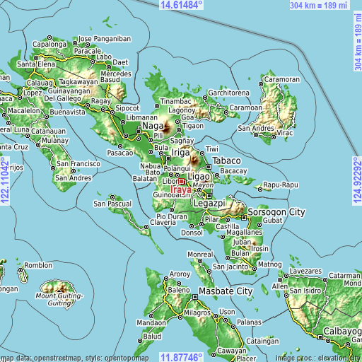 Topographic map of Iraya
