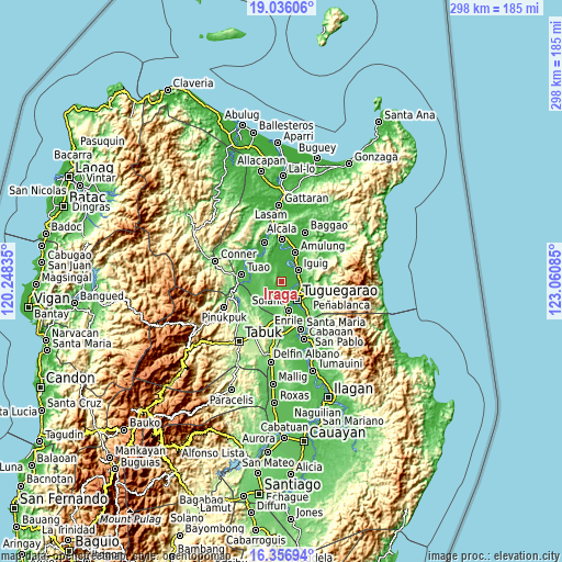 Topographic map of Iraga