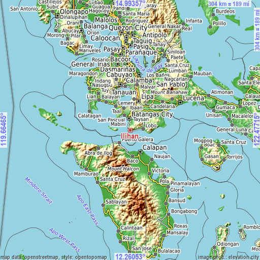 Topographic map of Ilihan